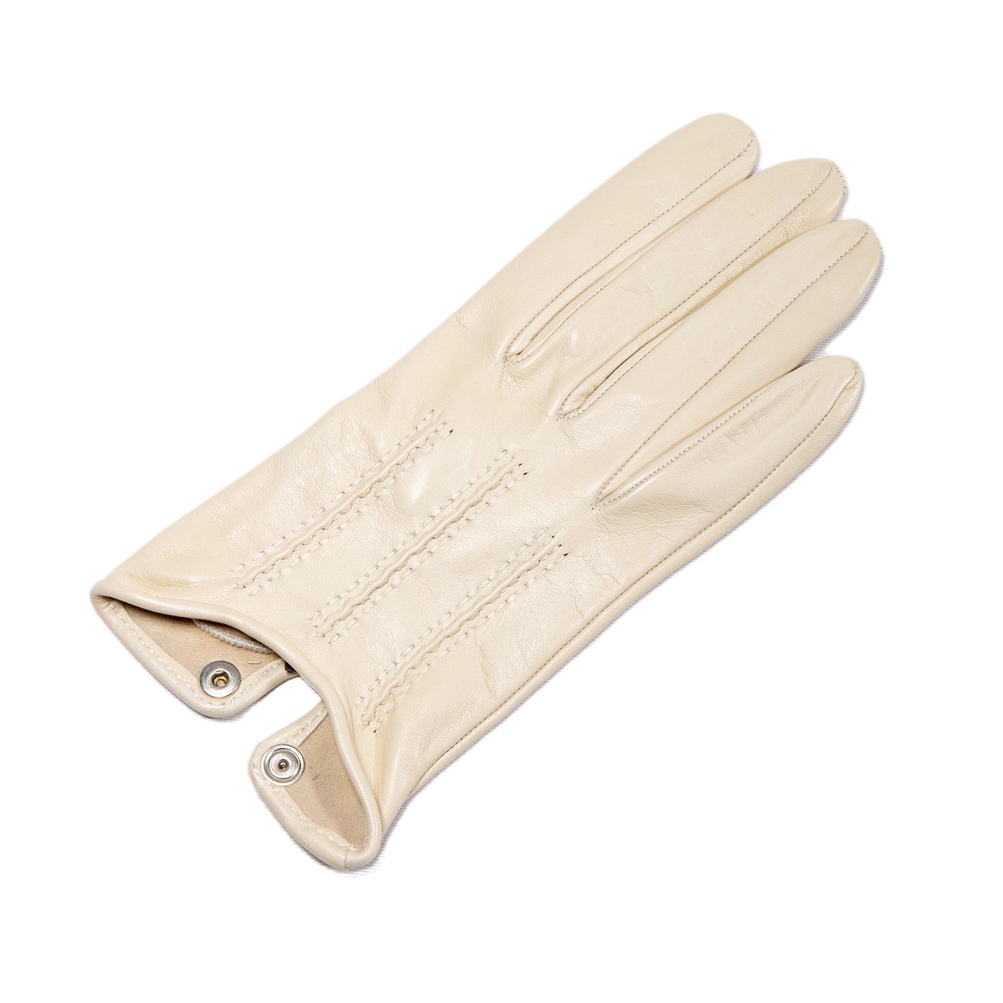 Women's cream unlined spring gloves