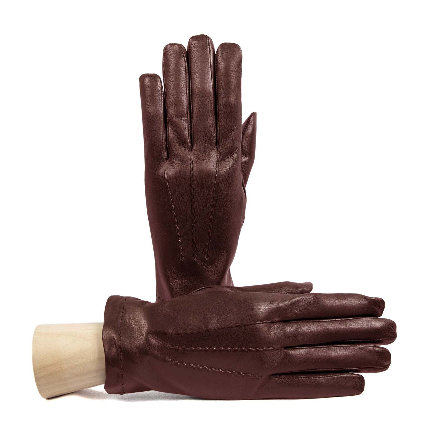 Bespoke Men's leather gloves with touchscreen leather palm