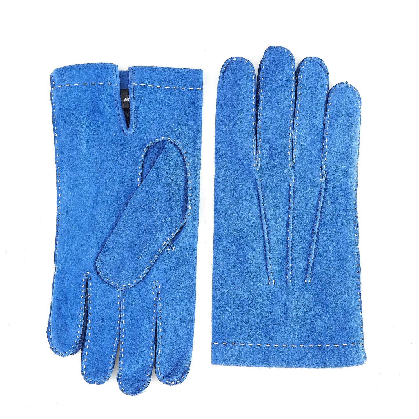 Men's handstitched suede leather gloves, silk lining