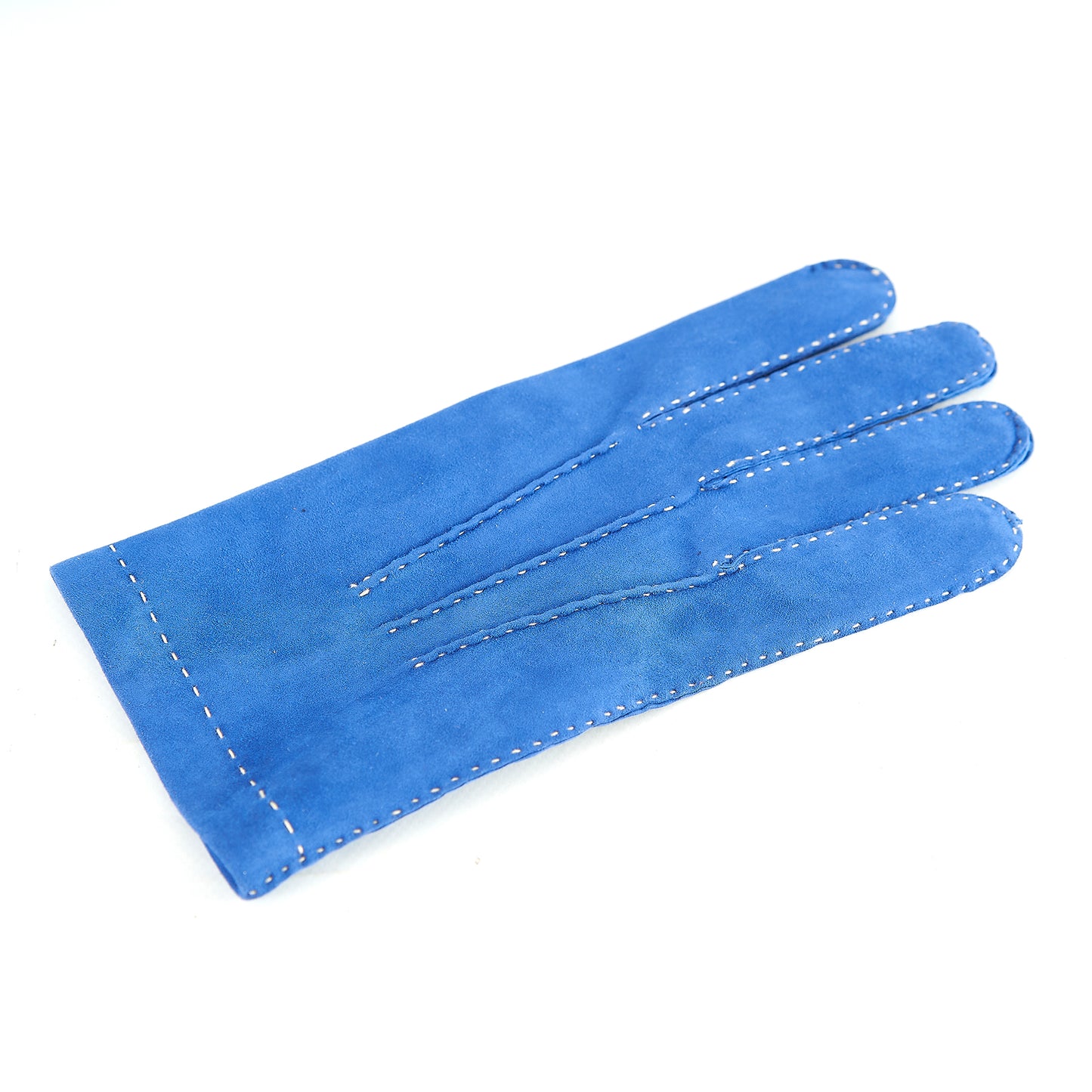 Men's handstitched suede leather gloves, silk lining
