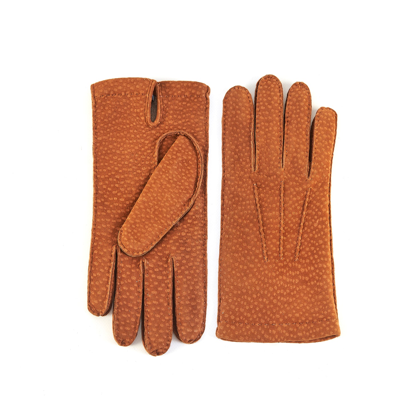 Bespoke Men's hand-stitched carpincho gloves cashmere lined