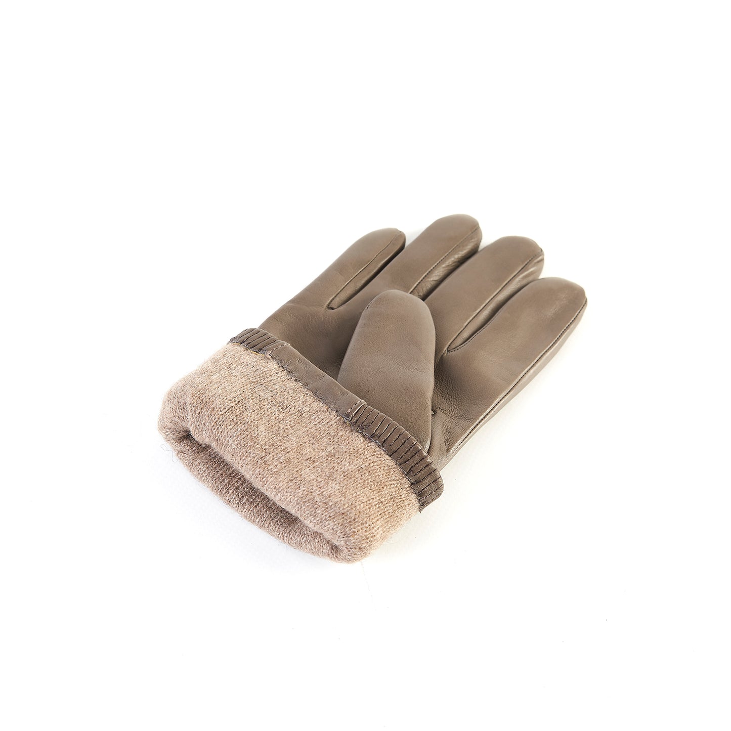 Mens' nappa leather gloves with elastic panel detail, cashmere lined