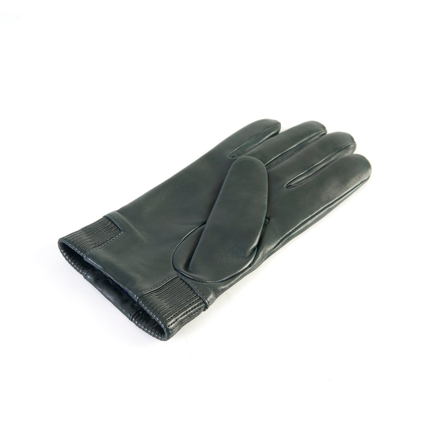 Mens' nappa leather gloves with elastic panel detail, cashmere lined