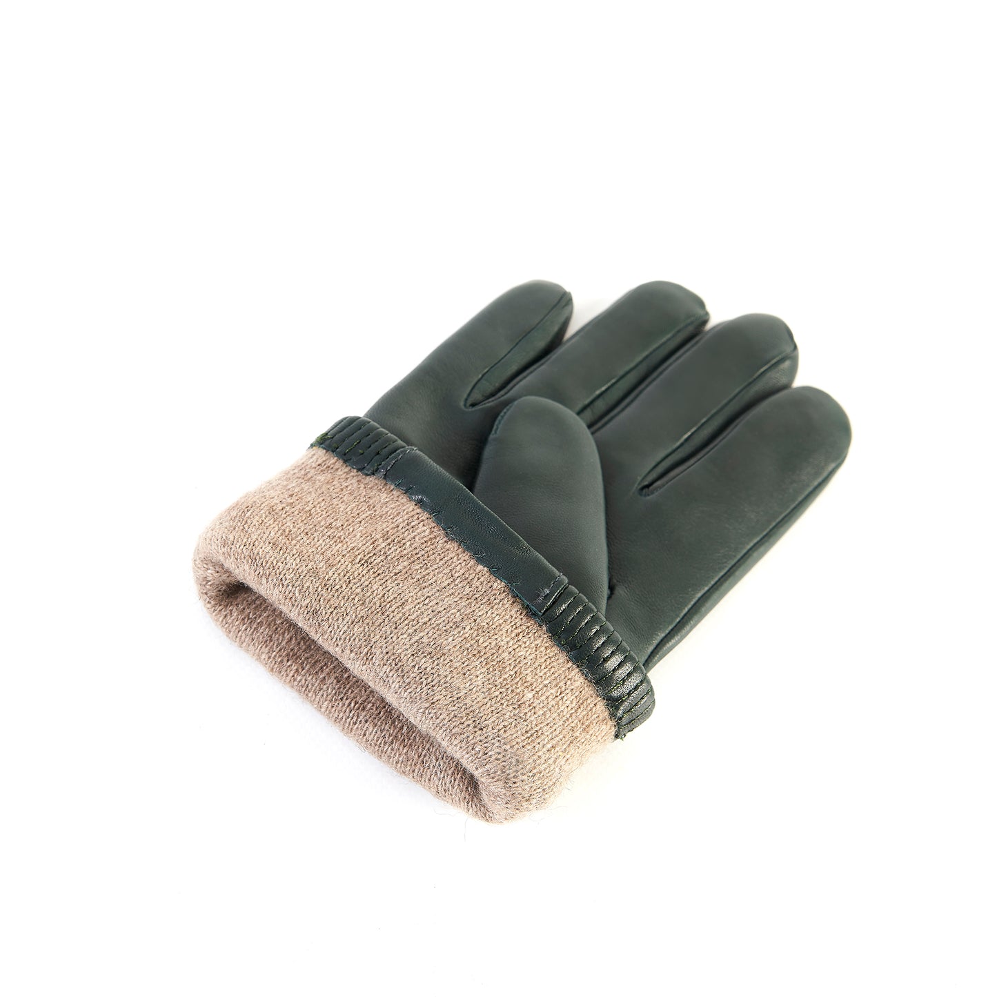 Mens' nappa leather gloves with elastic panel detail, cashmere lined