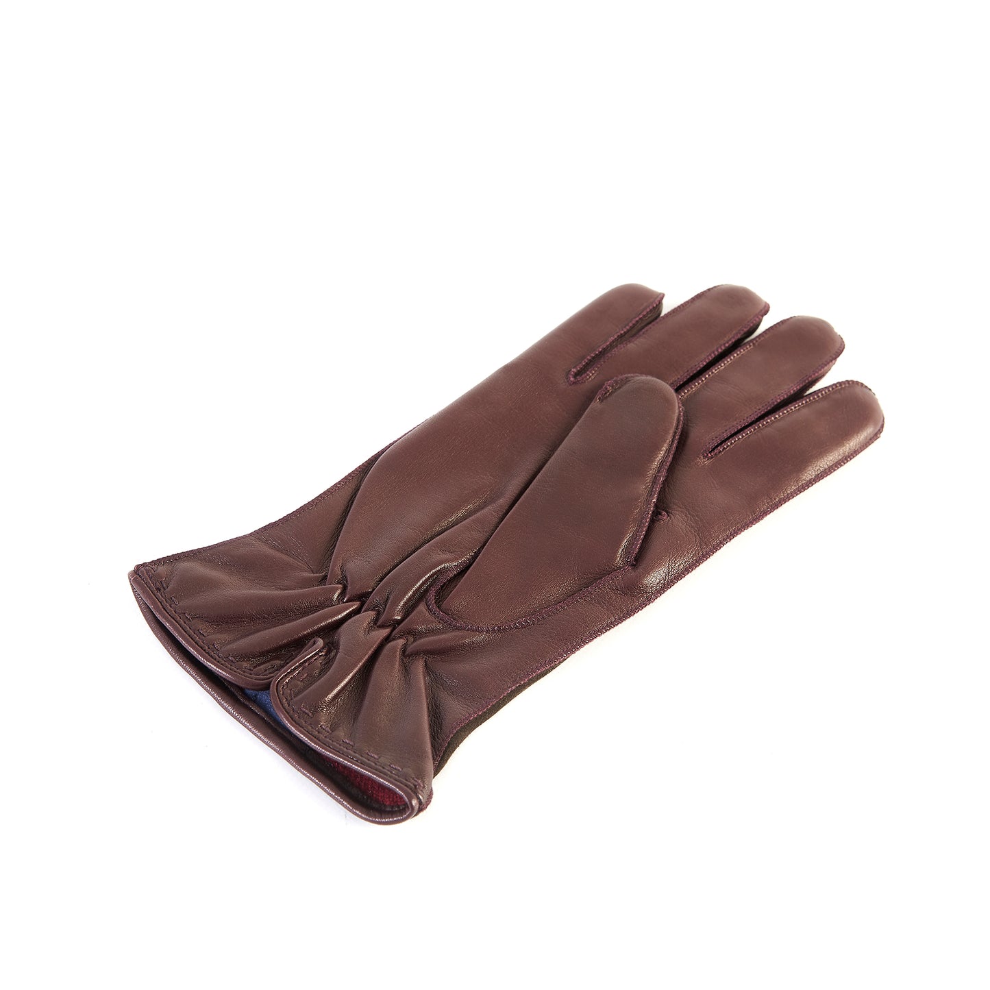 Guanti da uomo in nappa scamosciata con fodera in misto cashmere