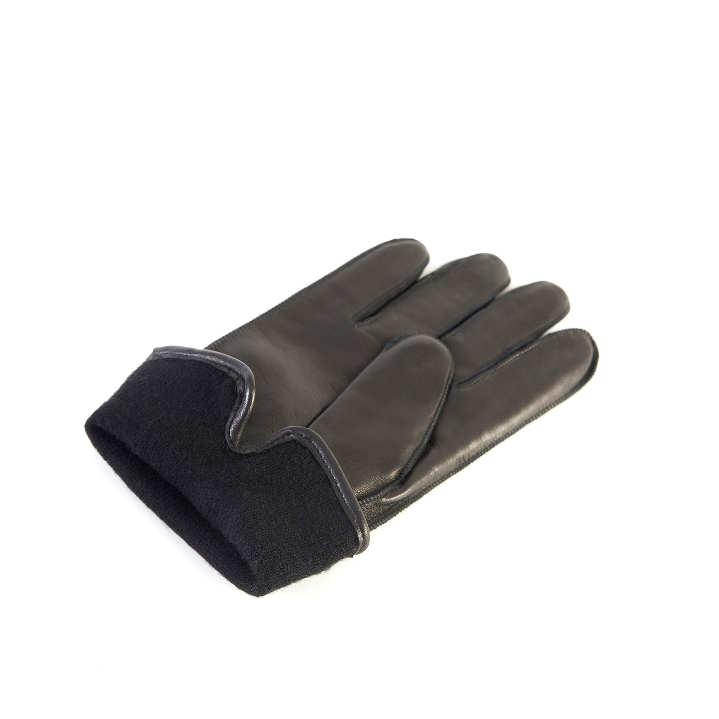 Guanti da uomo in nappa scamosciata con fodera in misto cashmere
