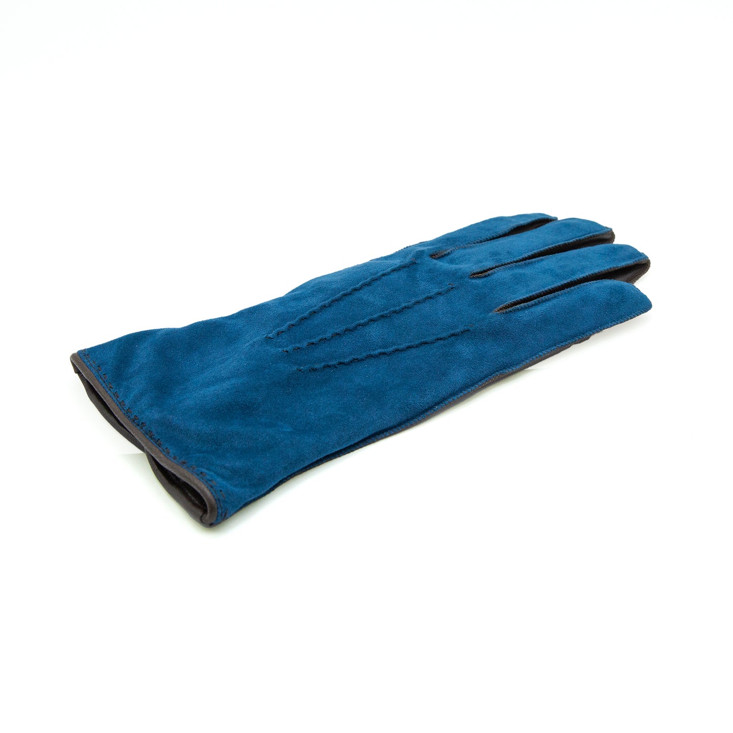Guanti da uomo in nappa scamosciata con fodera in misto cashmere