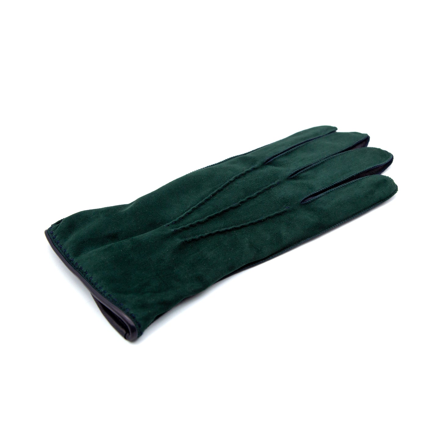 Guanti da uomo in nappa scamosciata con fodera in misto cashmere