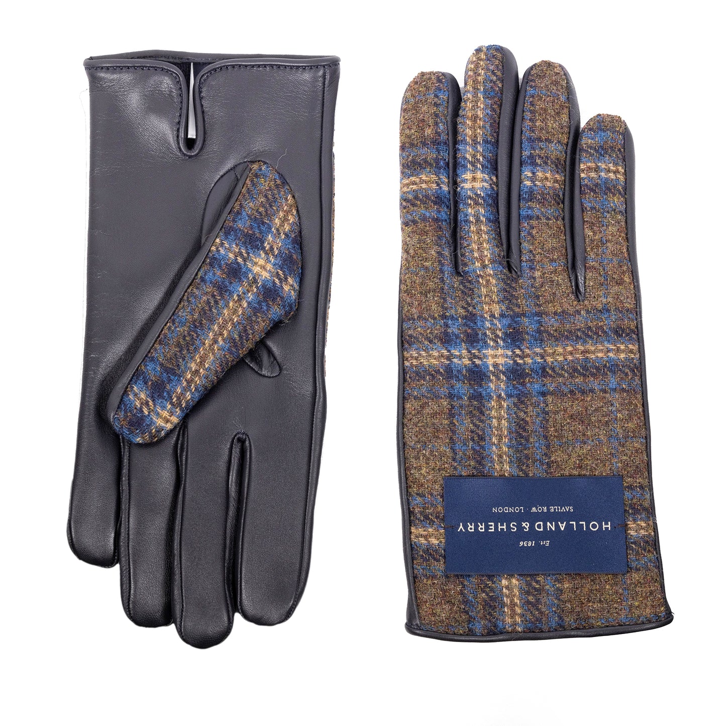 Bespoke Men's nappa touch leather gloves and Holland&Sherry wool top