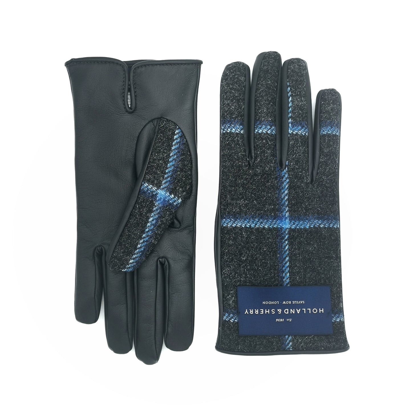 Bespoke Men's nappa touch leather gloves and Holland&Sherry wool top