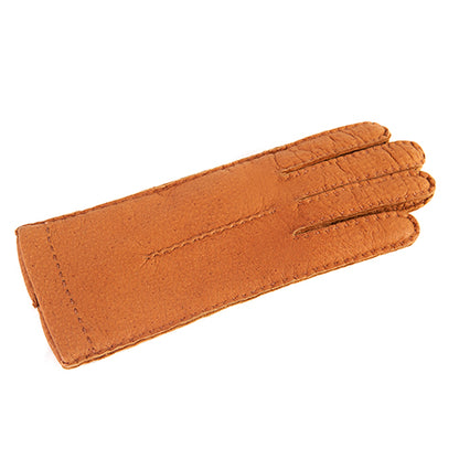 Women's cork peccary leather gloves entirely hand-sewn