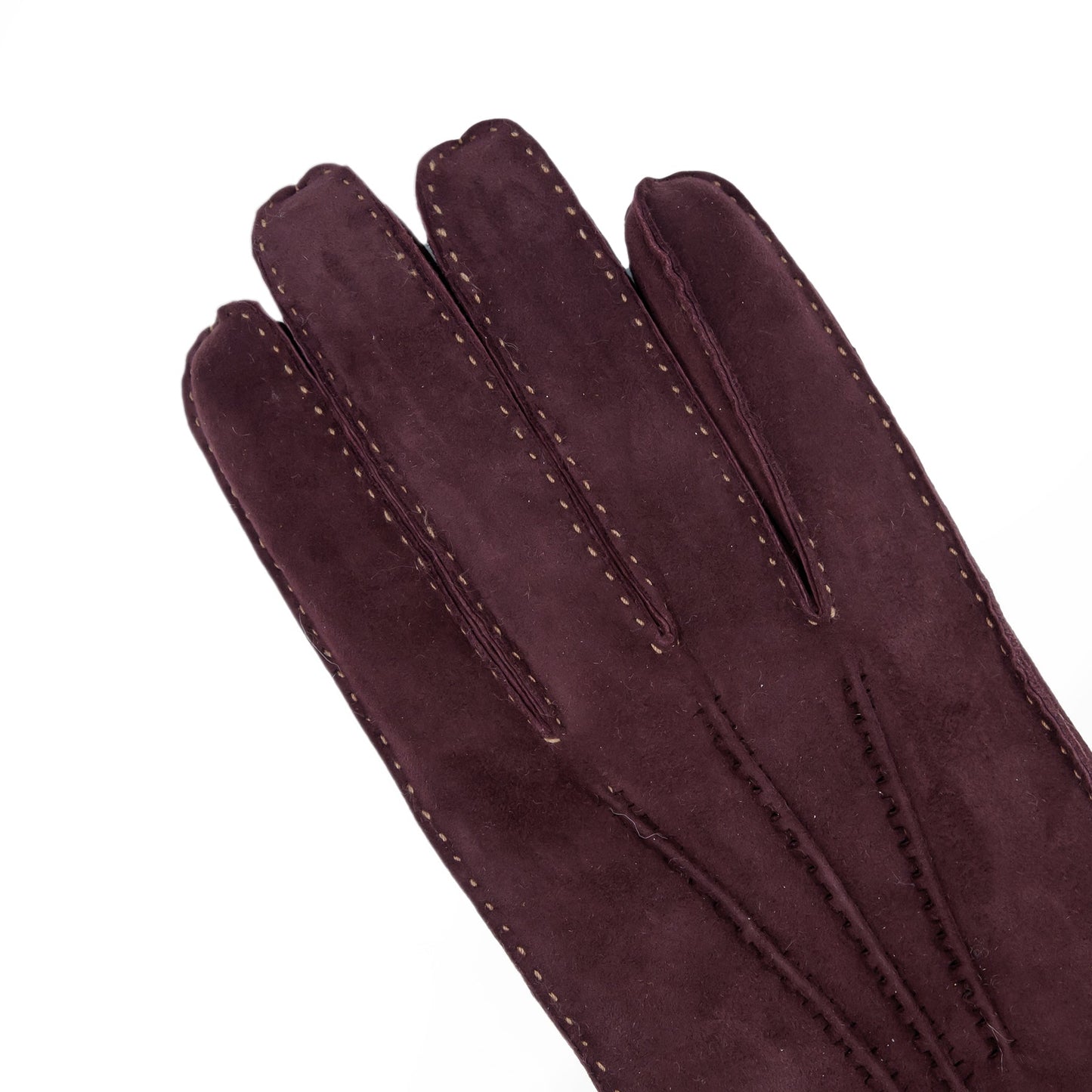 Men's suede leather gloves cashmere lined