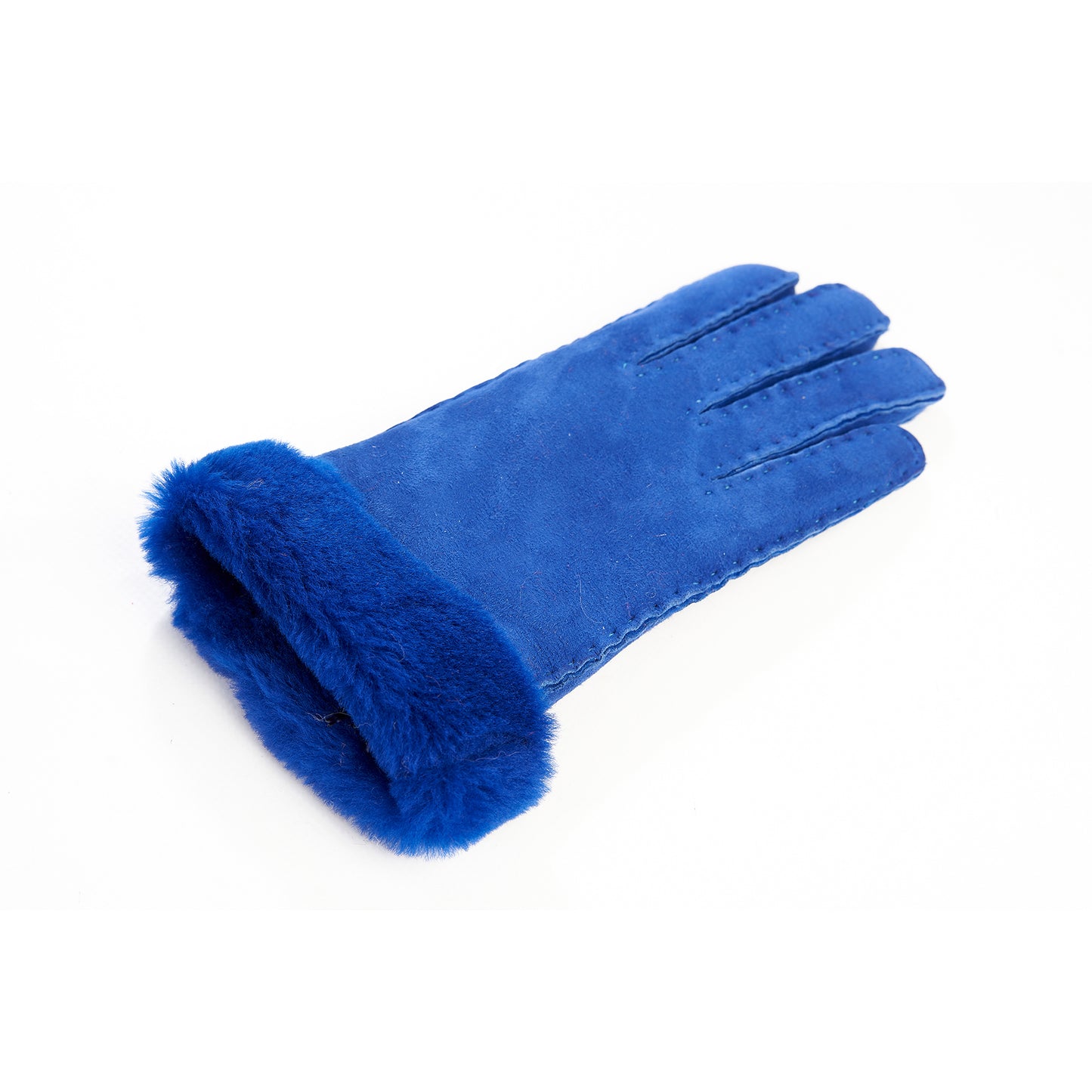 Women's fluo blue lambskin gloves