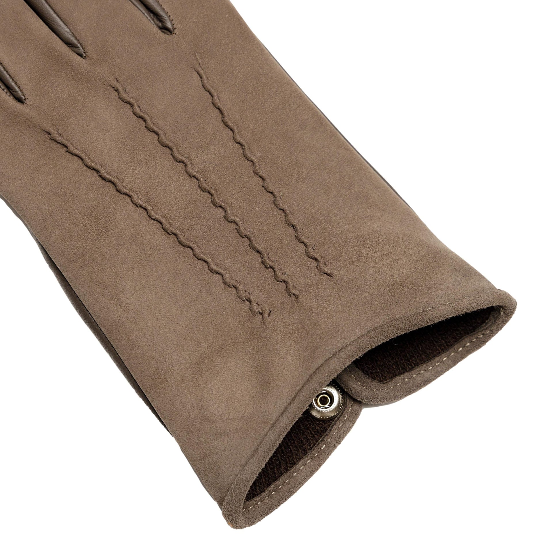 Nettuno: touchscreen leather gloves with a shower-proof suede top