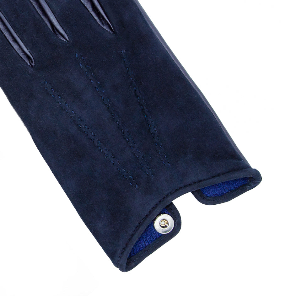 Men's nappa touch and suede 3S gloves cashmere lined