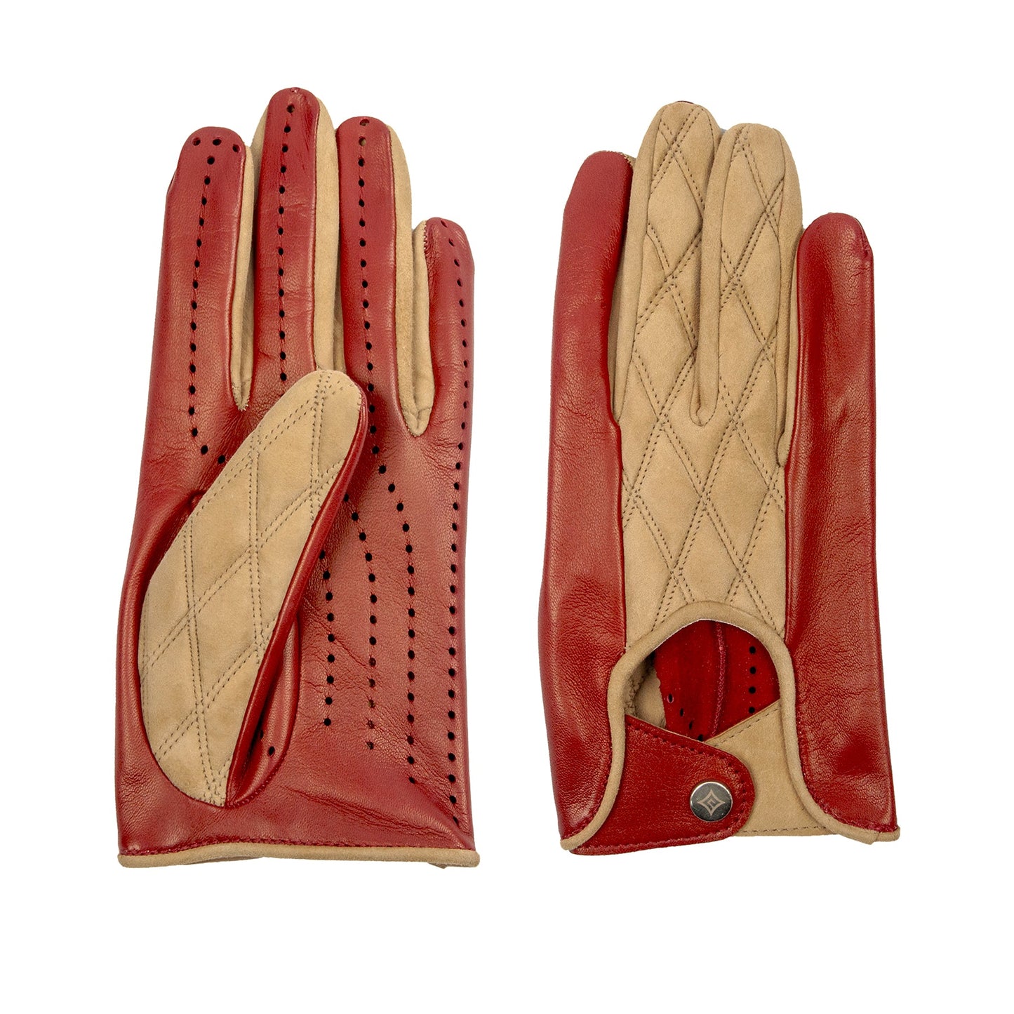Bespoke Parthenope: handcrafted bicolor nappa leather gloves