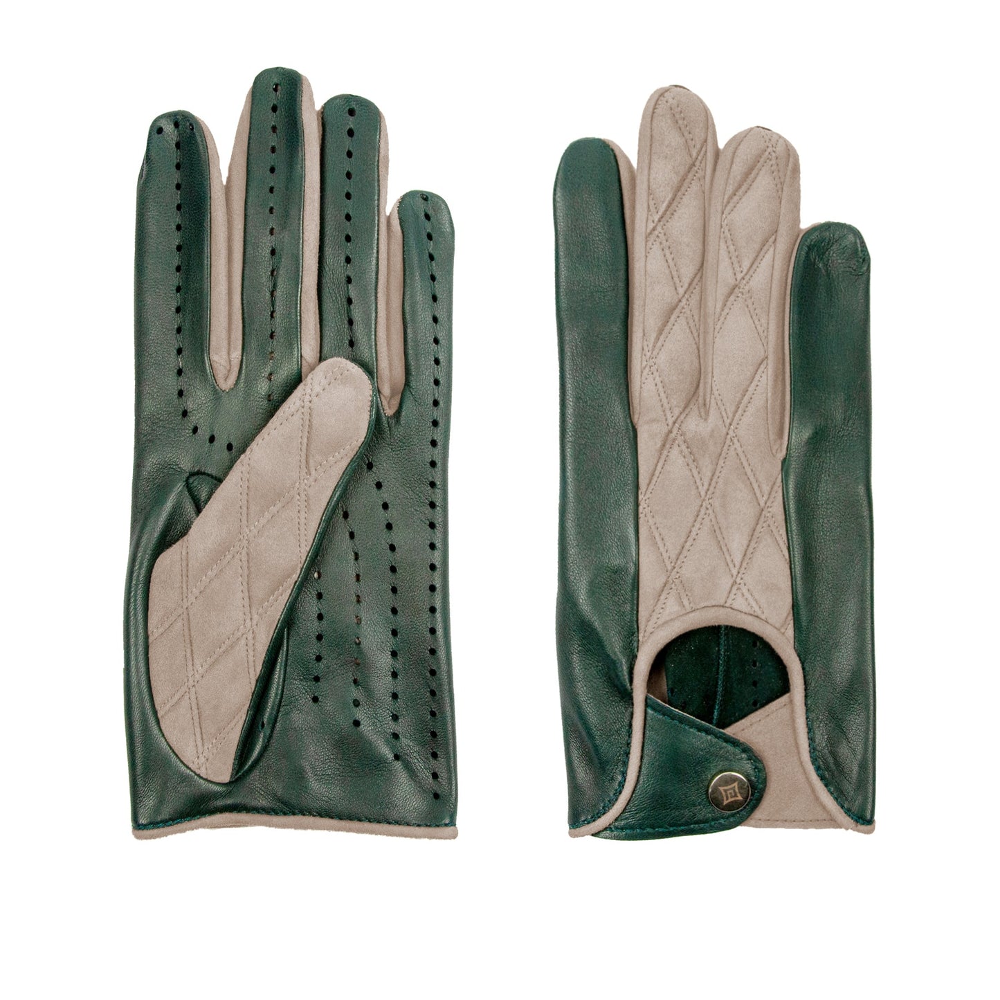 Bespoke Parthenope: handcrafted bicolor nappa leather gloves