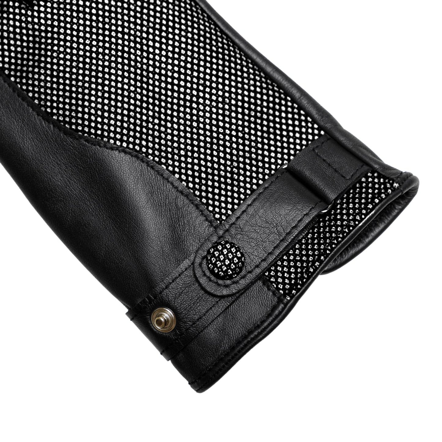 Men's nappa leather and Holland&Sherry wool gloves with strap and cashmere lined