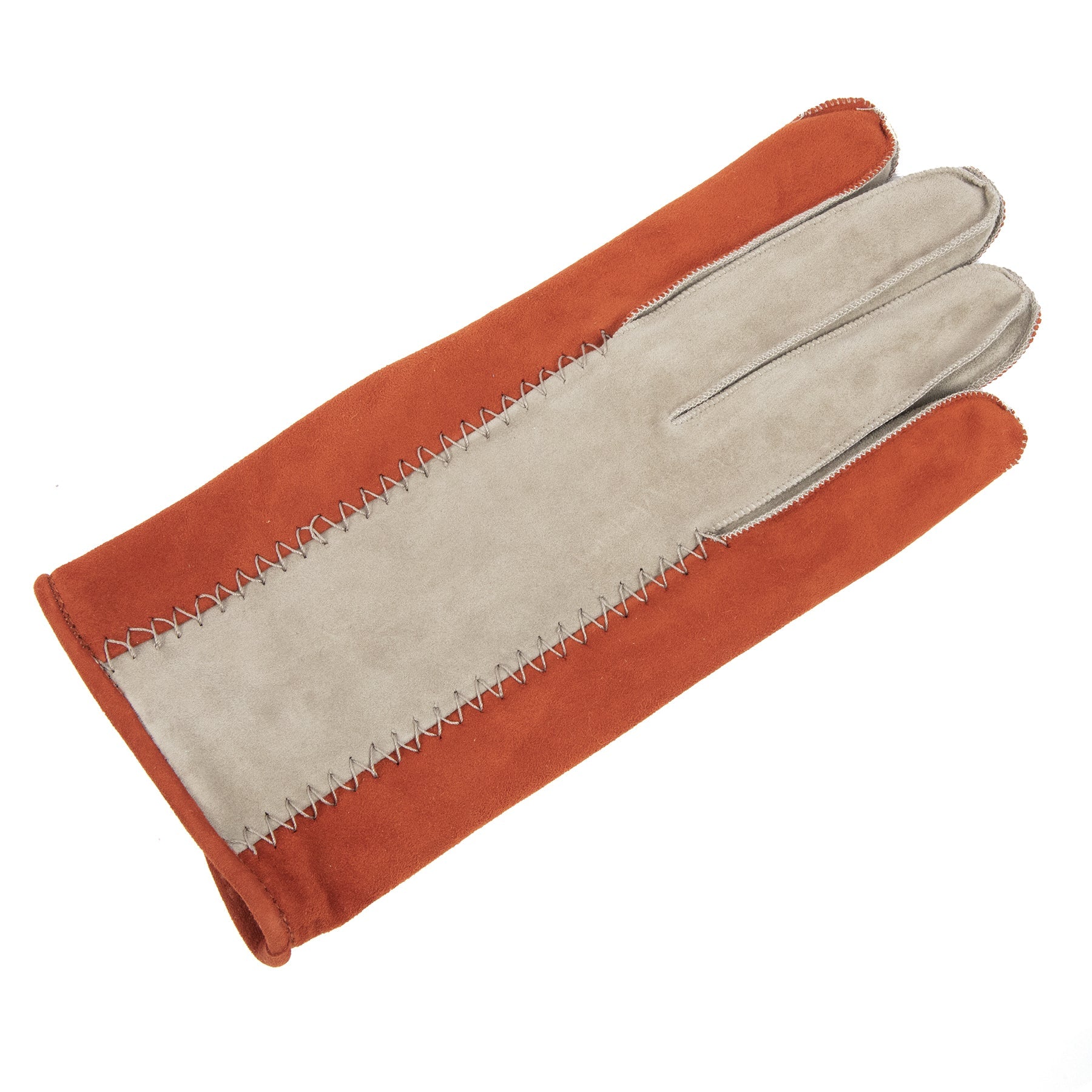 TRABUCCO -  Men's bicolor suede leathter gloves, mix cashmere lined