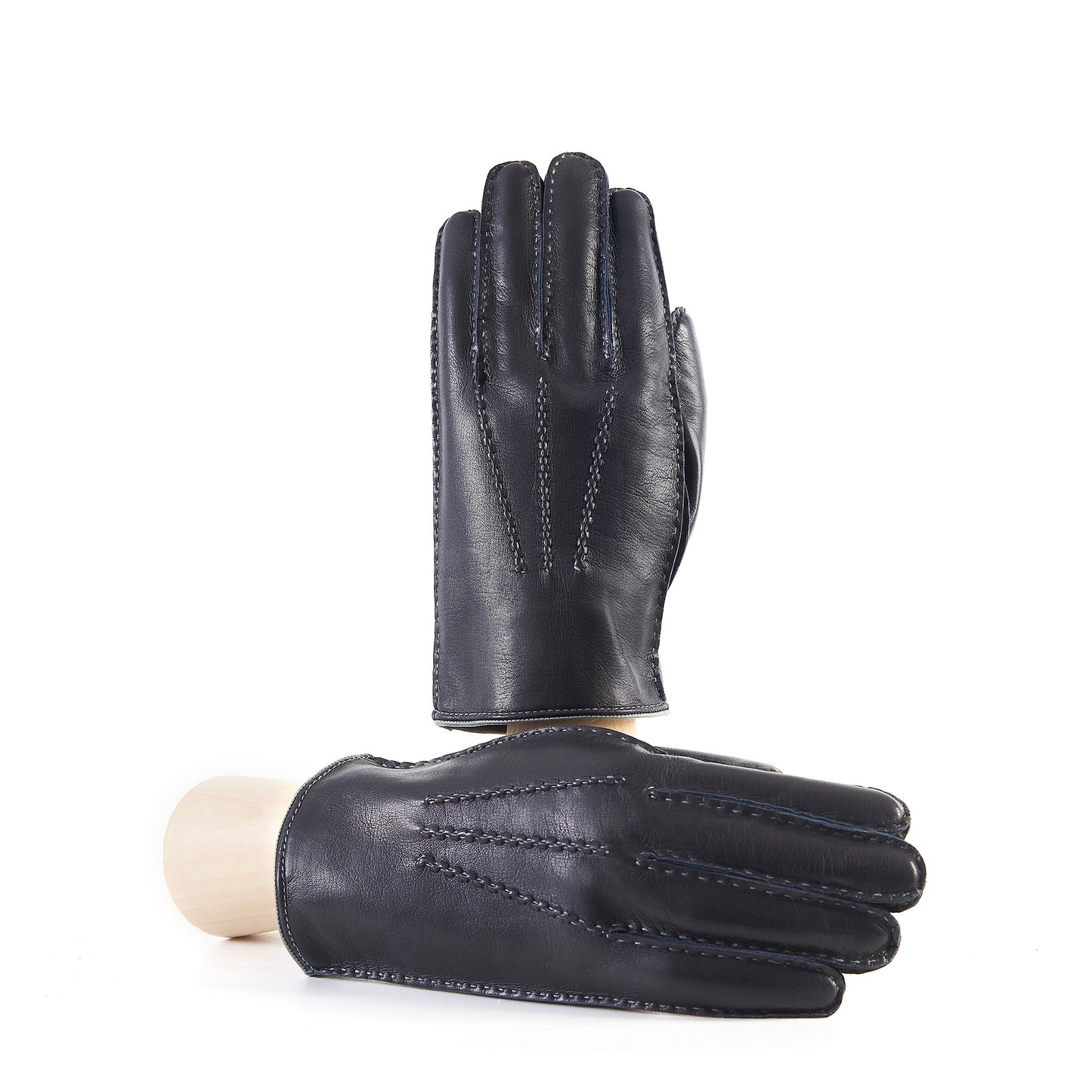 Bespoke Men's fully hand-stitched nappa leather gloves and cashmere lining