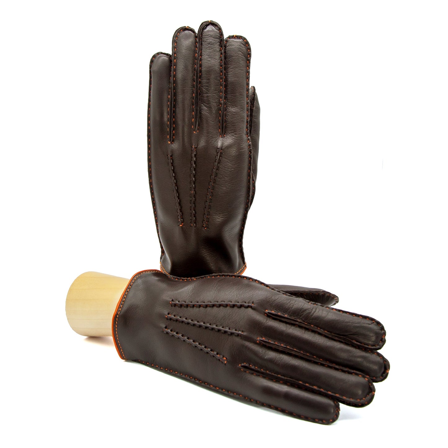 Bespoke Men's fully hand-stitched nappa leather gloves and cashmere lining