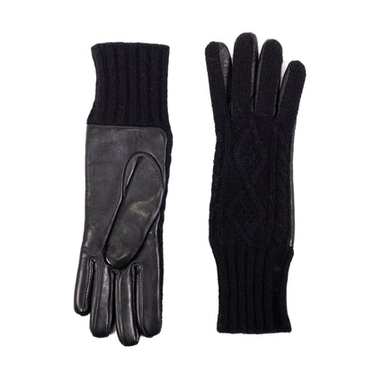 Ladies'  leather gloves with woven cashmere top wool lining