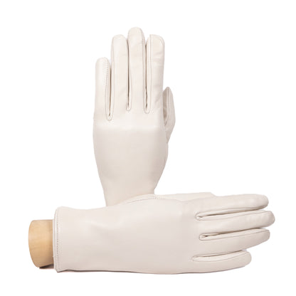 Women’s basic soft nappa leather gloves with palm opening and cashmere lining