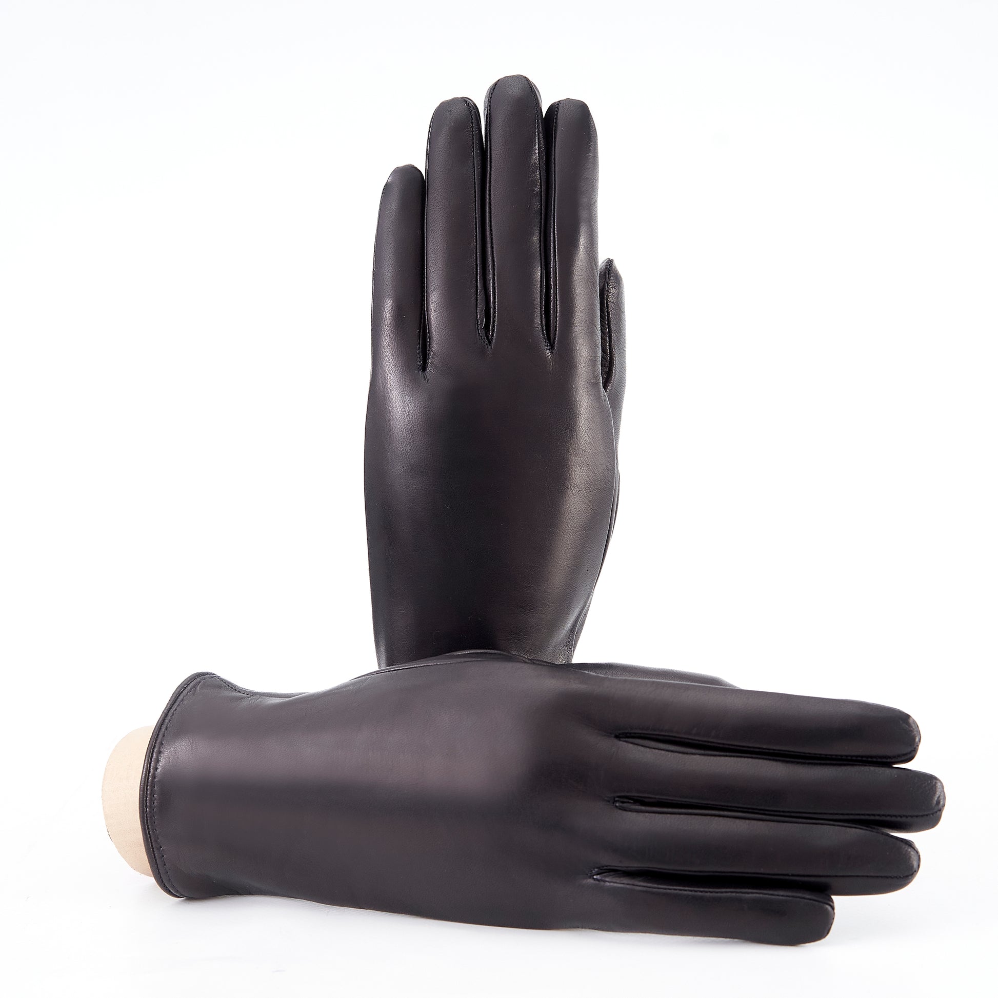 Bespoke Women’s basic nappa leather gloves with palm opening and cashmere lining