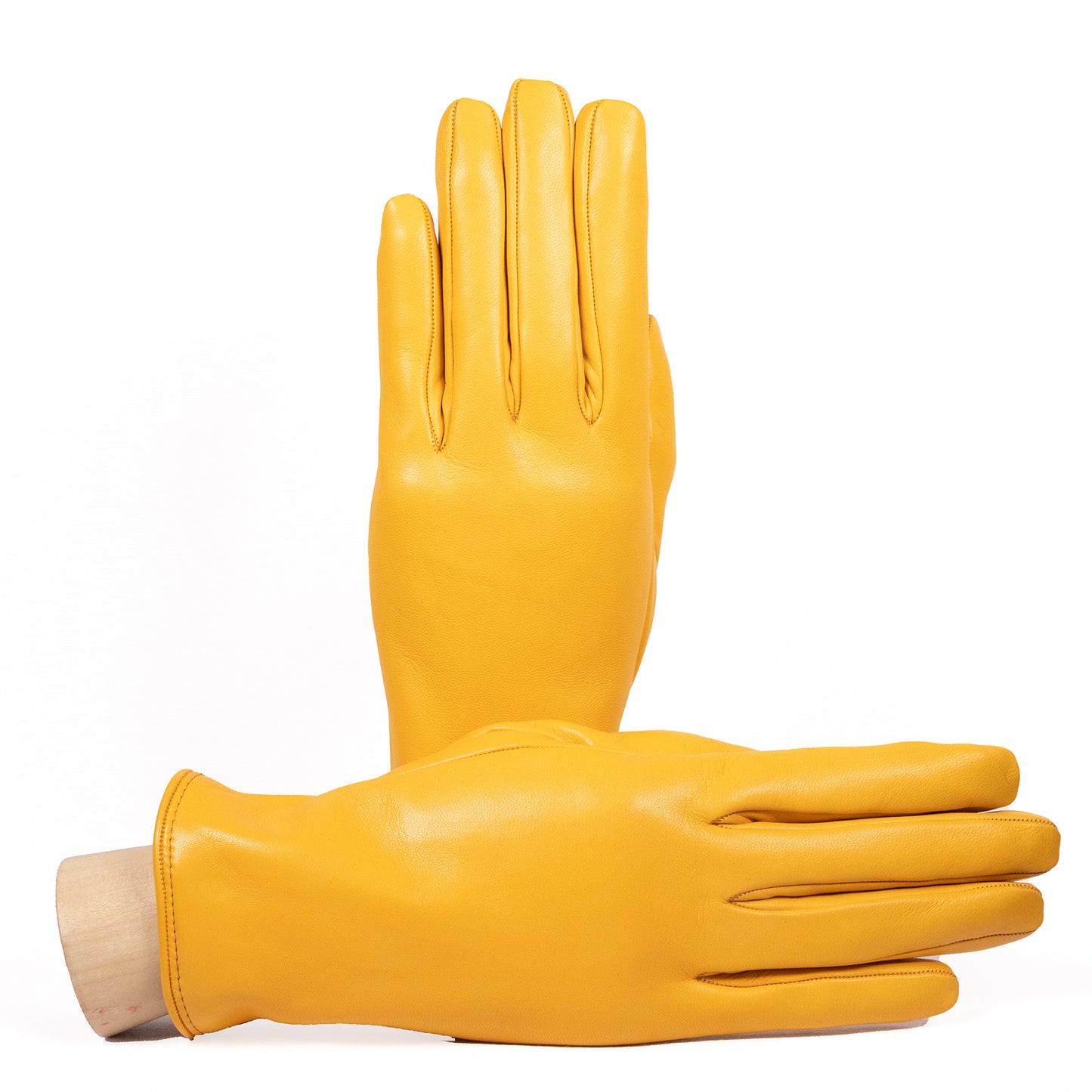 Women’s basic soft nappa leather gloves with palm opening and cashmere lining