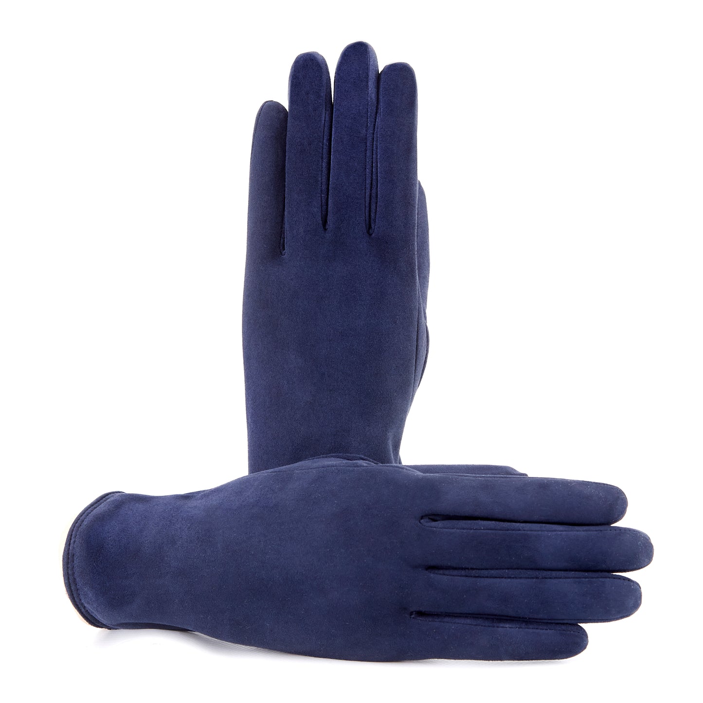 Guanti da donna classici in pelle suede colore tabacco con apertura sottomano e foderati cashmere