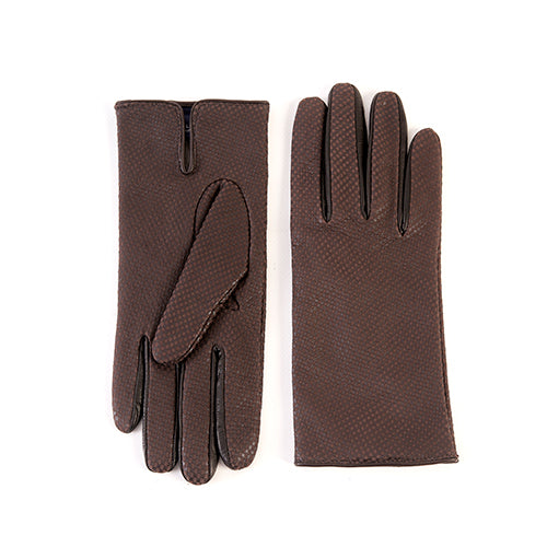 Women's printed nappa leather gloves and cashmere lining