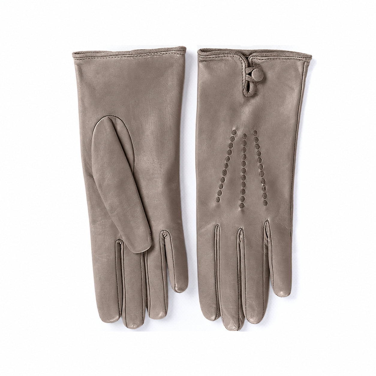 Women's silk lined gloves nappa gloves - Tortora 2
