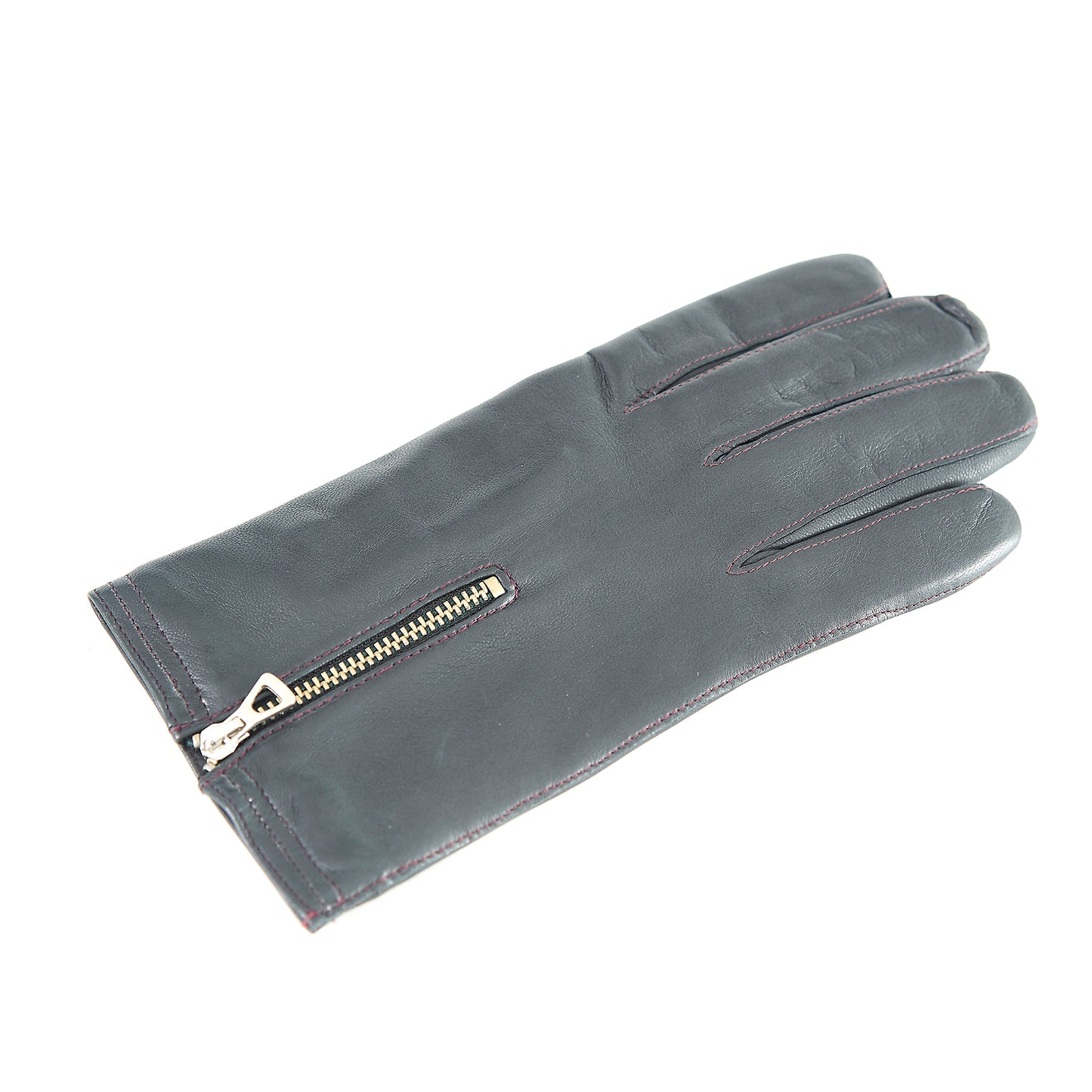 Men's nappa leather gloves with zip details , cashmere lining