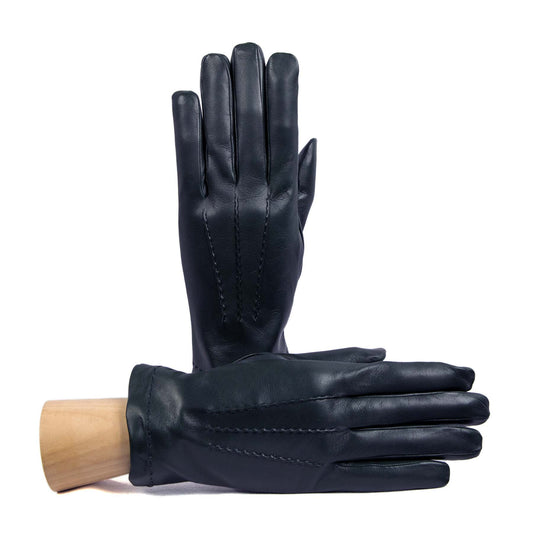 Bespoke Men's leather gloves with touchscreen leather palm
