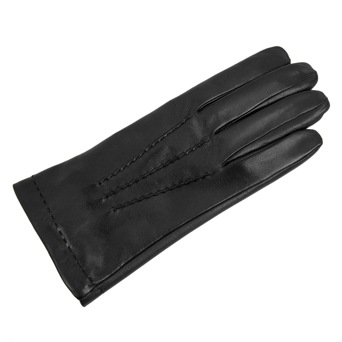 Men's black nappa leather gloves and touchscreen palm