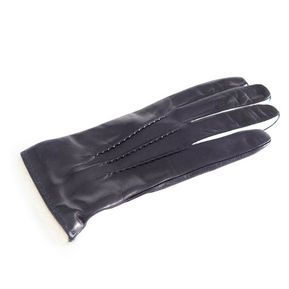 Men's nappa leather gloves  with contrast finger inserts and cashmere lining