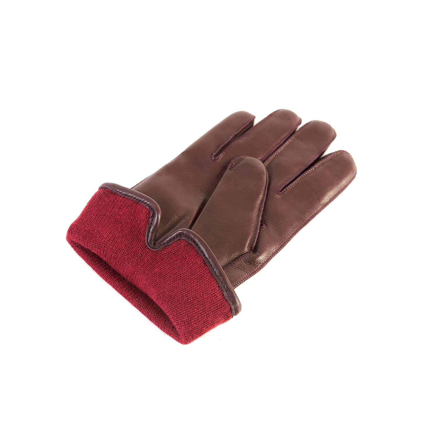 Men's nappa suede combination gloves mix cashmere lined