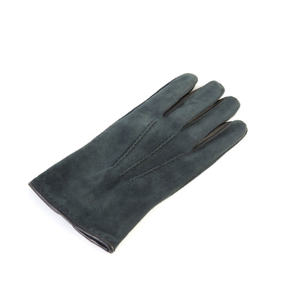 Men's nappa suede combination gloves mix cashmere lined