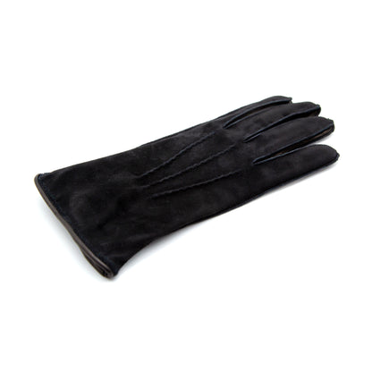 Men's nappa suede combination gloves mix cashmere lined