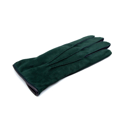 Men's nappa suede combination gloves mix cashmere lined