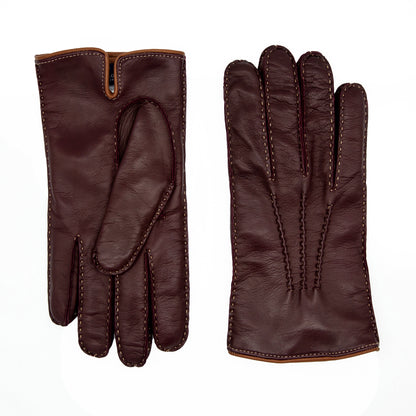Men's fully hand-stitched nappa leather gloves and cashmere lining