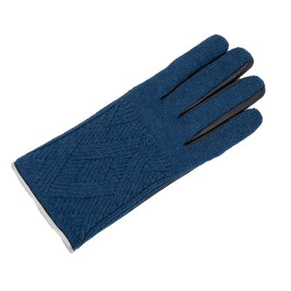 Men’s Touchscreen Leather Gloves with Braided Wool Back