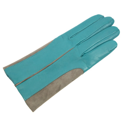 Men' nappa leather gloves with elastic suede inserts