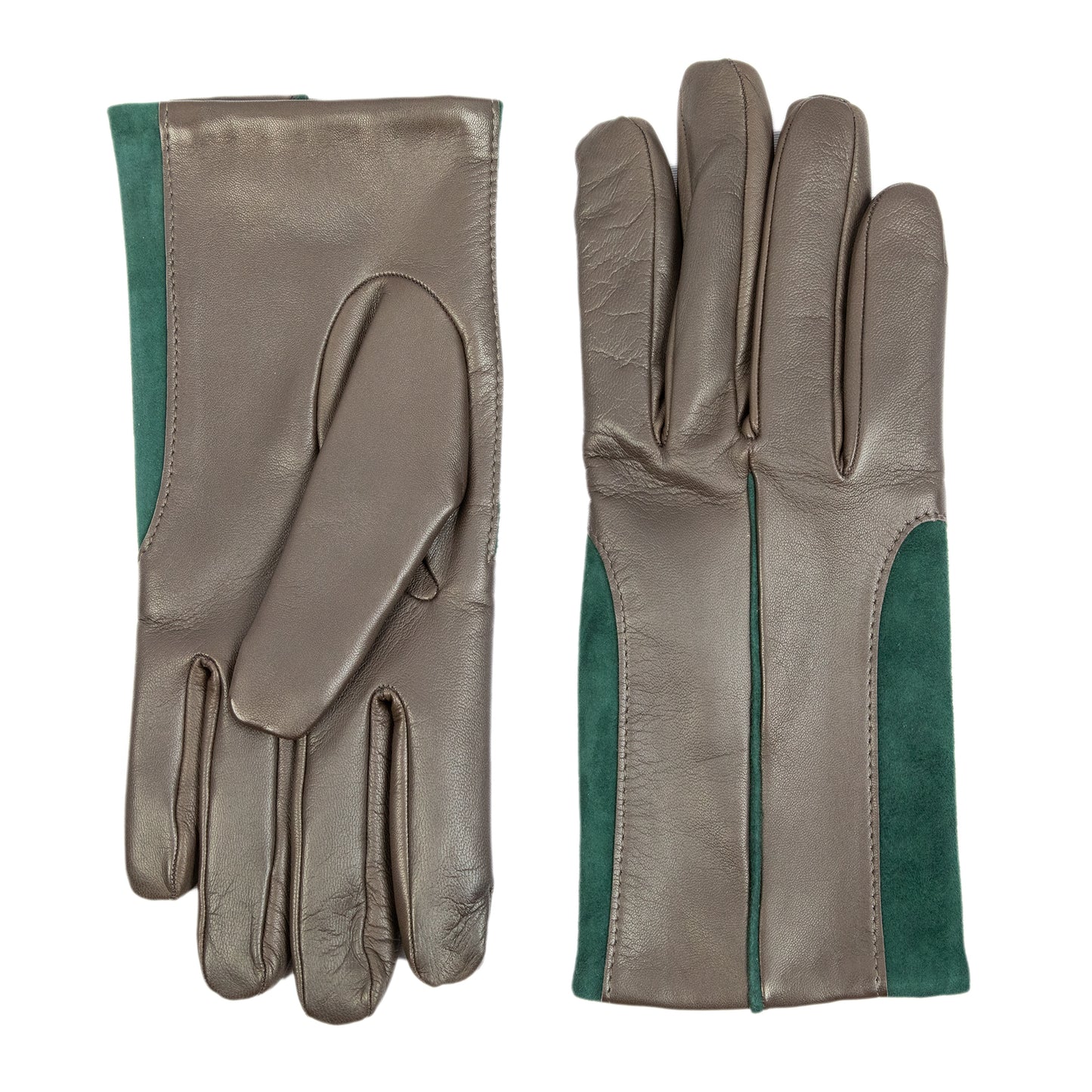 Men' nappa leather gloves with elastic suede inserts