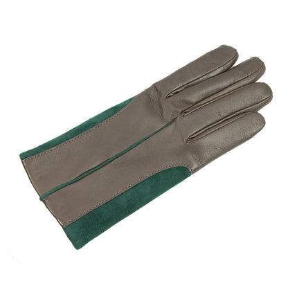 Men' nappa leather gloves with elastic suede inserts