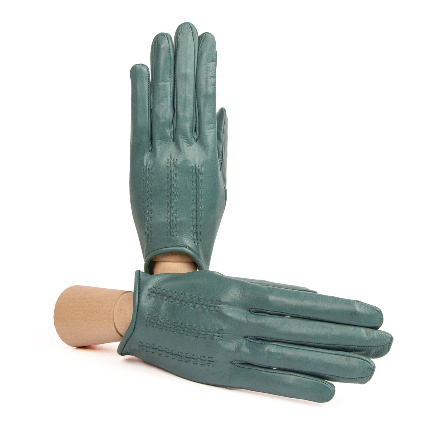 Women's unlined green jade spring gloves