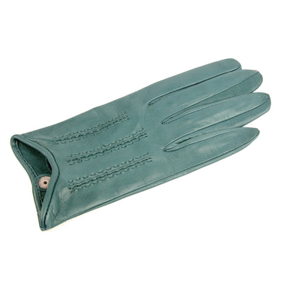 Women's unlined green jade spring gloves