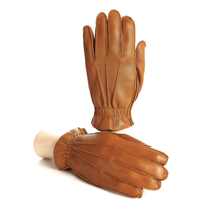 Men's deerskin gloves with removable cashmere lining