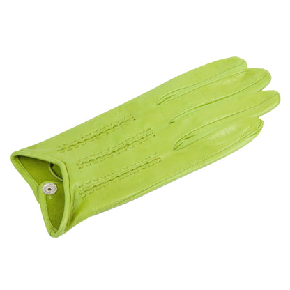 Women's unlined green spring gloves