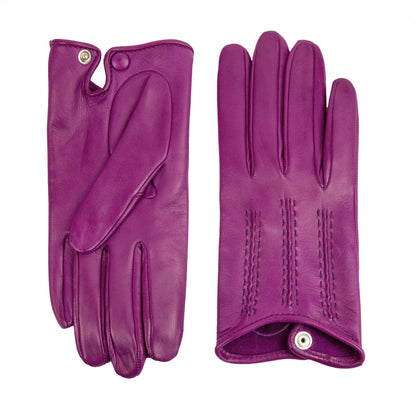 Women's unlined purple spring gloves